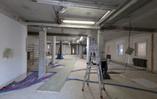 Baustelle Innenausbau Bankfiliale Wilsdruff mit Rohbauarbeiten